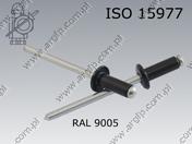 Nit z. łeb płaski 3,2× 8-Al/St RAL9005 ISO 15977