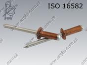 Nit z. łeb płaski 3× 6-Cu/St ISO 16582