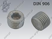 Korek z gn. 6-kt M12×1,5 fl Zn DIN 906
