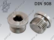 Korek z gn. 6-kt z kołn. M16×1,5 surowe DIN 908