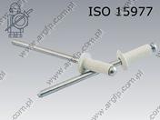 Nit z. łeb płaski 3,2× 6-Al/St RAL9016 ISO 15977