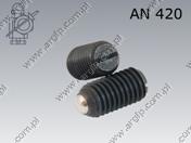 Zatrzaski z kulką z gn. 6-kątnym M10×23 surowe AN 432