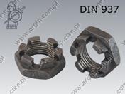 Nakr. koron. niska M20×1,5-17H surowe DIN 937