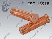 Kołek do zgrzew. M 3× 5 miedziowany ISO 13918 PT